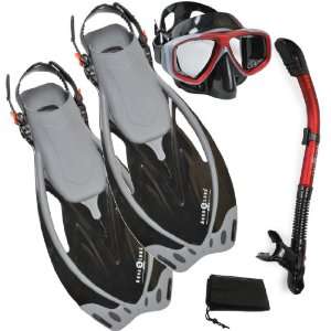  Aqualung Sport Wave Mask Fin Snorkel Set Sports 