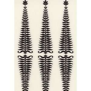  Fern Tree Noir / Creme by F Schumacher Fabric