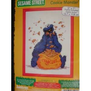  Sesame Streets Cookie Monster Counted Cross Stitch Kit 