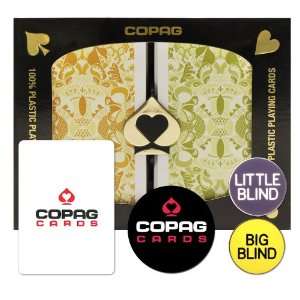 Copag Playing Cards Dealer Kit   Misto Saraswati Green/Orange Bridge 