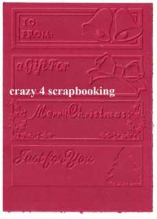 CRAFT CONCEPTS Embossing Folder Funky Christmas   CHRISTMAS TAG