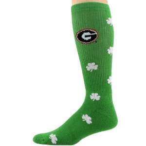    Georgia Bulldogs Kelly Green Shamrock Tall Socks