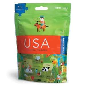    Travel Pouch 8x12 Jigsaw Puzzle, 100 Pieces USA Toys & Games