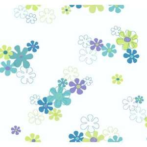  Flower Power Blue Wallpaper in York Kids 4