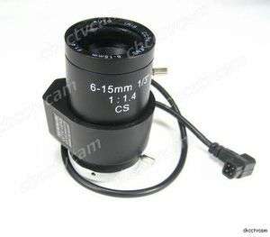 15mm Auto Iris CS Varifoca Lens for CCTV Box Cameras  