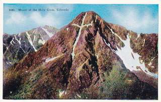 MOUNT of the HOLY CROSS from FREMONT PASS COLORADO   VINTAGE POSTCARD 