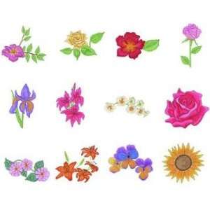  Embroidery Machine Designs CD JUMBO FLOWERS I Kitchen 
