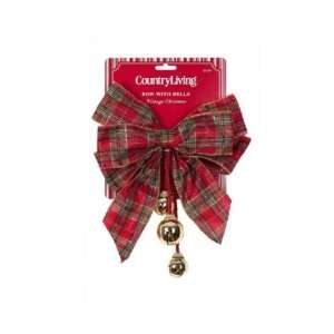  Country Living Vintage Christmas Bow Red, Gold and Green 
