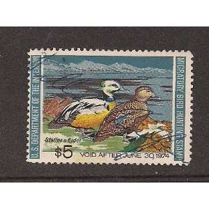  1973 Federal Duck Hunting Stamp; Stellars Eider. 
