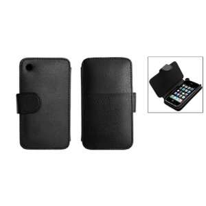   Magnetic Flip Black Leather Case Cover for iPhone 3G 