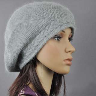   Cool Stripe Winter Wool Rabbit Cap Snow Warm Knitted Beanie Hat  