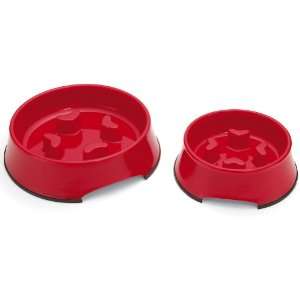  Slow Down Red Plastic Pet Food Bowl Red Medium by 