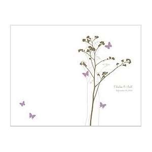  Butterfly Wedding Programs   Romantic Butterfly   6 colors 
