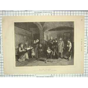 Le Mont De Piete 1874 Tableau Munkaesy Antique Print