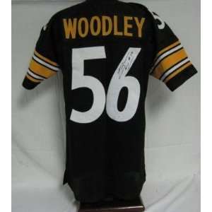  LaMarr Woodley Signed/Auto Steelers Black Jersey JSA 
