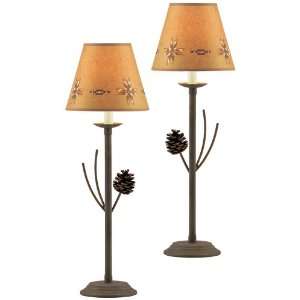  Set of Two Woolrich Pine Creek Buffet Lamps