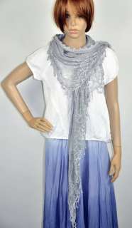 Gentle Cotton Elegant Net Lace Womens Dress Party Scarf Shawl Wrap 