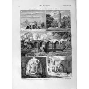  1874 BELFAST IRELAND CROMLECH ANTRIM TOWER GREY ABBEY 