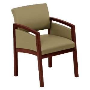  Lenox Panel Arm Fabric Guest Chair Angora Fabric/Walnut 