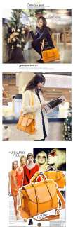 Korean Womens Handbag PU Leather Messenger Bag Shoulder Bag Tote 