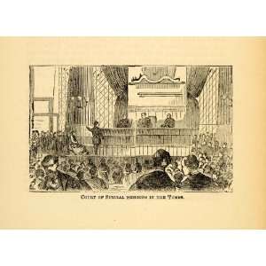  1872 Tombs Court of Special Sessions NYC Justice Print 