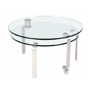   Chintaly Imports Two Level Motion Glass Cocktail Table