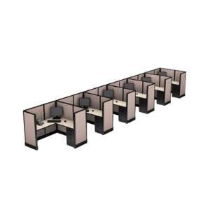  Solutions Mid Height Space Saver Cubicles, Line of 6