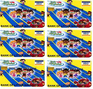 Little Einsteins Credit Cards Party Bag Fillers X6  