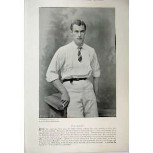   1895 Cricket Sport Lacey Cambridge Cunliffe Eton Print