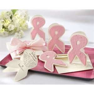   Cure Pink Ribbon Plantable Wildflower Favors (Set of 12) Home