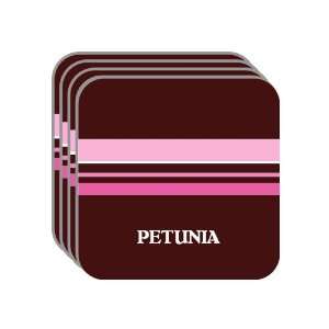   Name Gift   PETUNIA Set of 4 Mini Mousepad Coasters (pink design