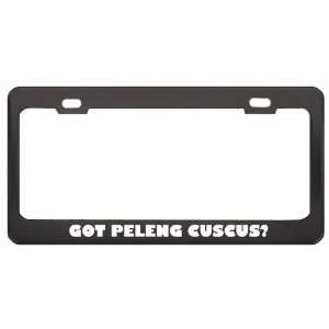 Got Peleng Cuscus? Animals Pets Black Metal License Plate Frame Holder 
