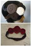   Handmade Wool Woman Flower Crochet Knit Hair Headwrap Headband  