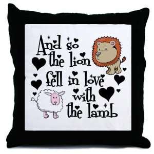  Lion fell in love with lamb Twilight Throw Pillow by 
