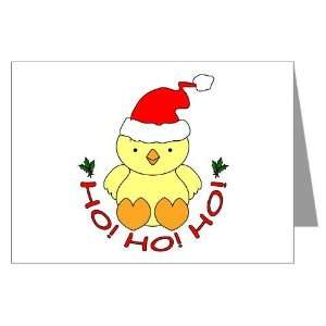  Cartoon Chicken Santa Cute Greeting Cards Pk of 10 by 