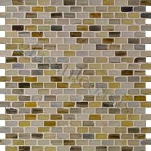  Marina 1/2 x 1 Yellow Pool Frosted Glass Tile   16402 