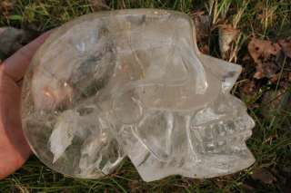 91lb Clear Quartz Rock Crystal Tibetan Skull  
