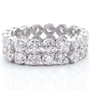    Bling Jewelry Sterling Silver CZ Bubble Mesh Ring 6 Jewelry