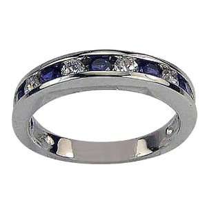   Diamond and Blue Sapphire Band   7 DaCarli Diamond Jewels Jewelry