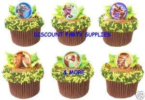 ICE AGE 3 Cupcake Rings Party Favors Decorations  