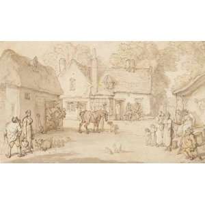   Thomas Rowlandson   24 x 14 inches   A village scen