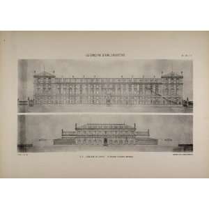 1902 Print 1872 Scellier de Gisors Architecture Museum   Original 