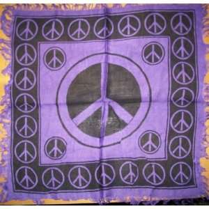  Purple Peace Sign Altar Cloth 