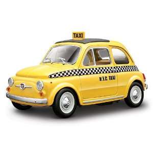  Bburago 121 Scale Yellow Fiat 500 Taxi Toys & Games