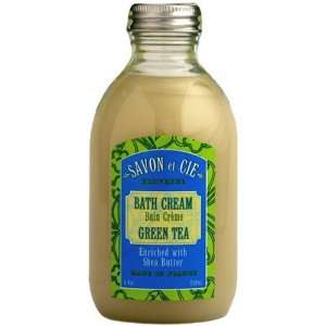  Savon et Cie Bath Cream, Green Tea, 8.4 oz (250 ml) (Pack 