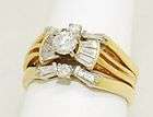 Diamond Wedding Ring w/ Guards Beautiful Bow 14kt