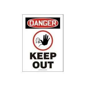  DANGER KEEP OUT (W/GRAPHIC) 14 x 10 Plastic Sign