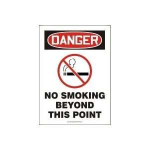  DANGER NO SMOKING BEYOND THIS POINT (W/GRAPHIC) 14 x 10 