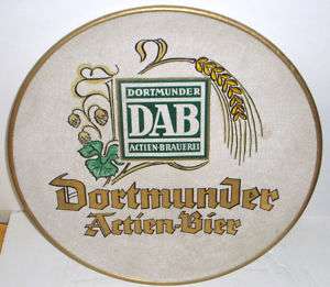DORTMUNDER ACTIEN BEER HANGING ADVERTISING PLATE DAB  