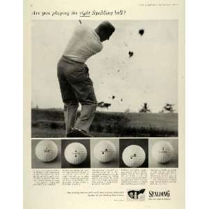  1956 Ad Spalding Golf Balls Air Flite Honor Victor Olympic 